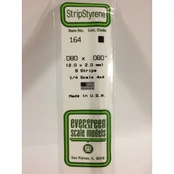 Baguette 2.0x2.0x350mm Ref : 164 - Evergreen Evergreen S1370164 - 1