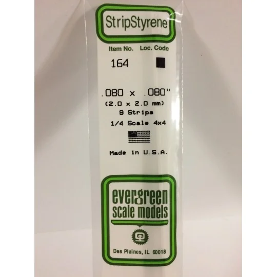 S1370164-Baguette 2.0x2.0x350mm Ref : 164 - Evergreen - S1370164