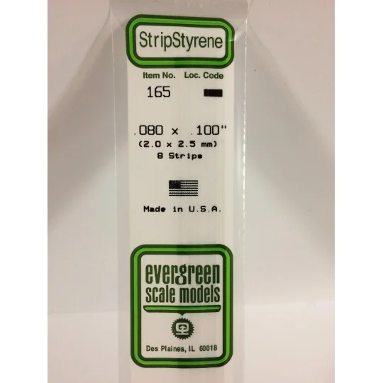 S1370165-Baguette 2.0x2.5x350mm Ref : 165 - Evergreen - S1370165