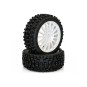 Maxi Cross tires on White rims TT 1/8 Hobbytech Hobbytech HTR-T458 - 2 HTR-T458-Maxi Cross tires on White rims TT 1/8 Hobbytech - HTR-T458