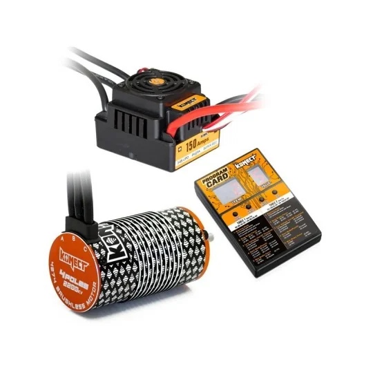 KN-COMBO-M9-Combo brushless 1/8 ESC WP 150A + moteur 2200kv 4P 4274 + carte prog Konect