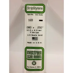 Baguette 2.0x6.3x350mm Ref : 169 - Evergreen Evergreen S1370169 - 1