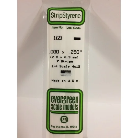 S1370169-Baguette 2.0x6.3x350mm Ref : 169 - Evergreen - S1370169