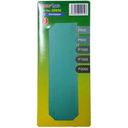 Assorted 5 sanding papers 600 to 2000 MASTER TOOLS 09950 - 1