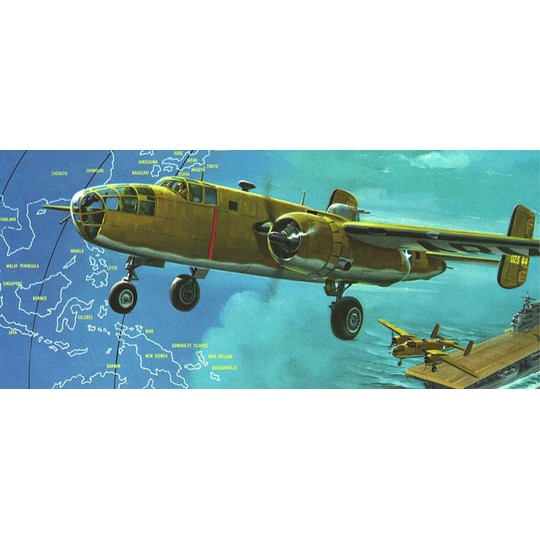 H216-Avion B-25 Flying Dragon avec support 1/64 Atlantis