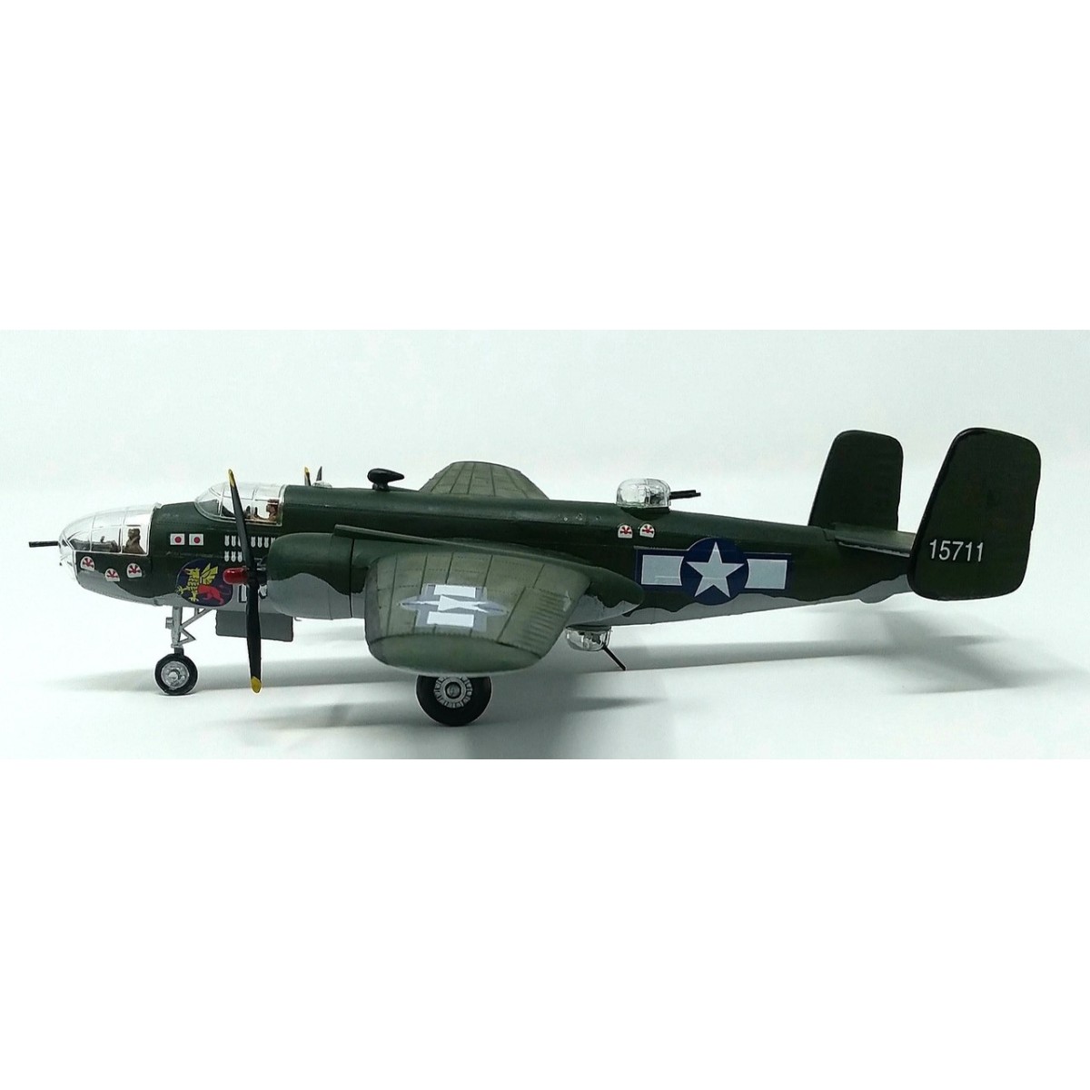 B-25 Flying Dragon aircraft with 1/64 Atlantis support Atlantis Models H216 - 3