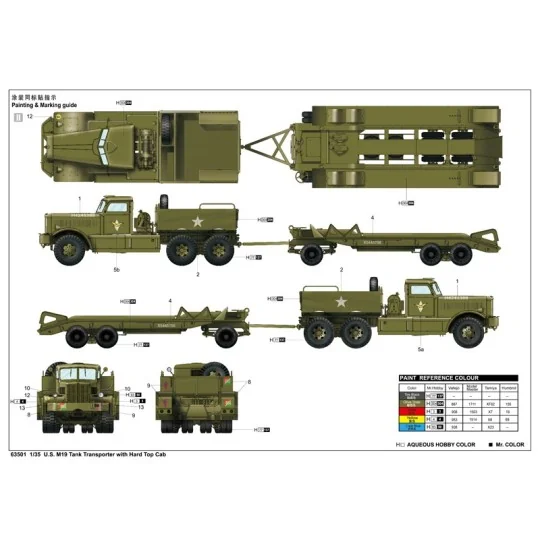 M19 trolley truck with tank carrier trailer 1/35 I Love Kit Hobby Boss 63501 - 2 63501-M19 trolley truck with tank carrier trailer 1/35 I Love Kit - 63501