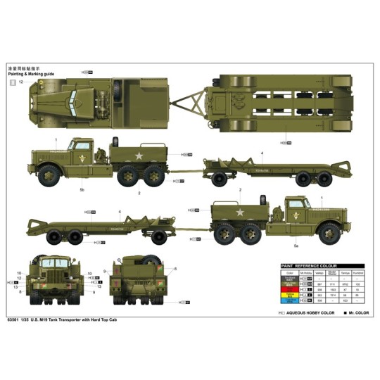 M19 trolley truck with tank carrier trailer 1/35 I Love Kit Hobby Boss 63501 - 2 63501-M19 trolley truck with tank carrier trailer 1/35 I Love Kit - 63501