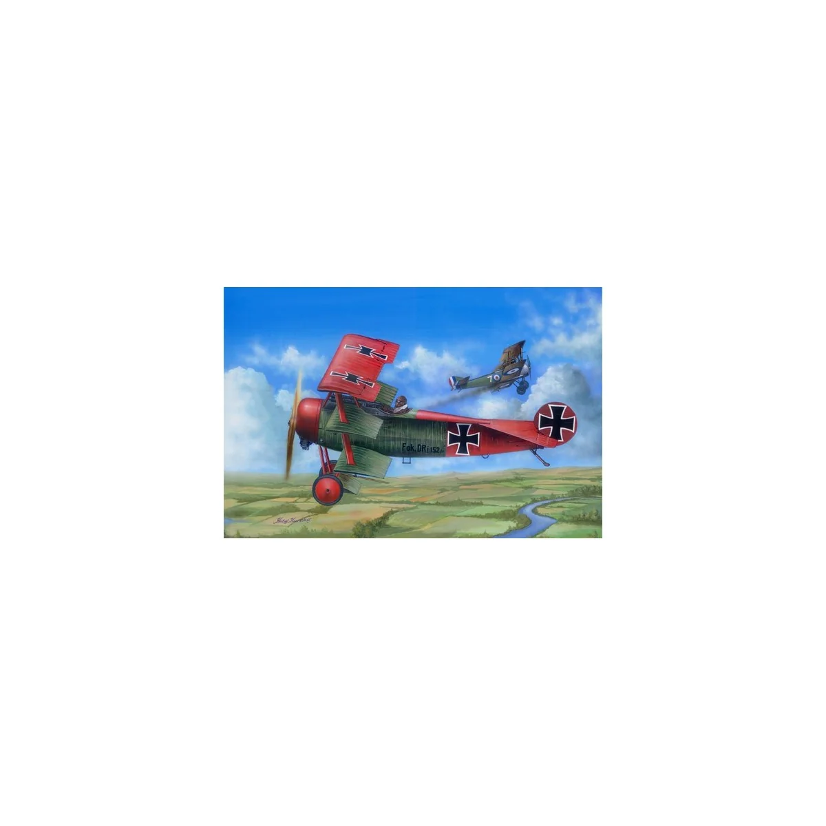 Maquette avion Fokker Dr.I 1/24 I Love Kit Hobby Boss 62403 - 1