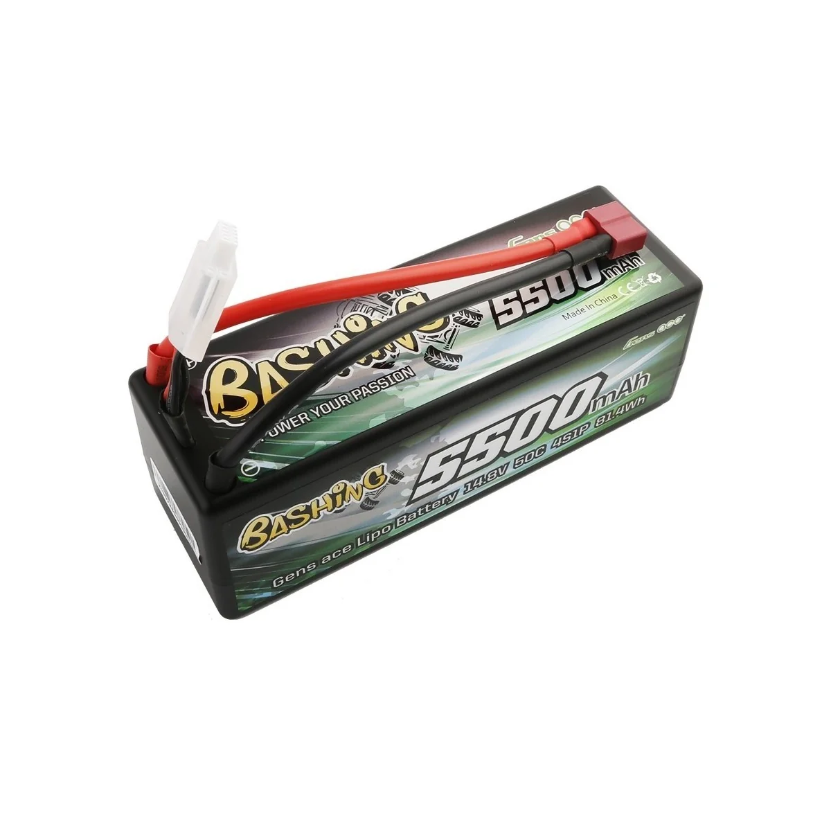 Li-Po 5500mAh 60C 4S 14.8V Shell (Dean) ACE People Gens ACE GE3-5500-4D-60 - 1