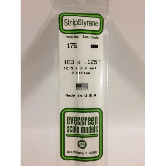 S1370176-Baguette 2.5x3.2x350mm Ref : 176 - Evergreen - S1370176