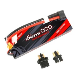 Li-Po 5300mAh 60C 2S 7.4V coqué (Dean et EC3) Gens ACE Bashing Gens ACE GE3-5300-2D-60-T03 - 1