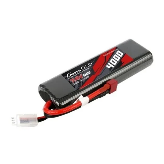 Li-Po 4000mAh 60C 2S 7.4V coqué (Dean) Gens ACE Bashing Gens ACE GE3-4000-2D-60 - 1 GE3-4000-2D-60-Li-Po 4000mAh 60C 2S 7.4V coqué (Dean) Gens ACE Bashing - GE3-4000-2D-60