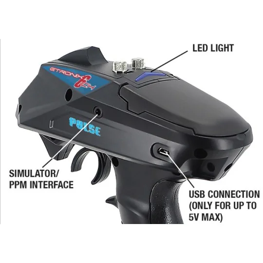 Radio voiture Pulse EX6G 2.4Ghz FHSS 6Ch Etronix ET1132 - 3 ET1132-Radio voiture Pulse EX6G 2.4Ghz FHSS 6Ch Etronix - ET1132
