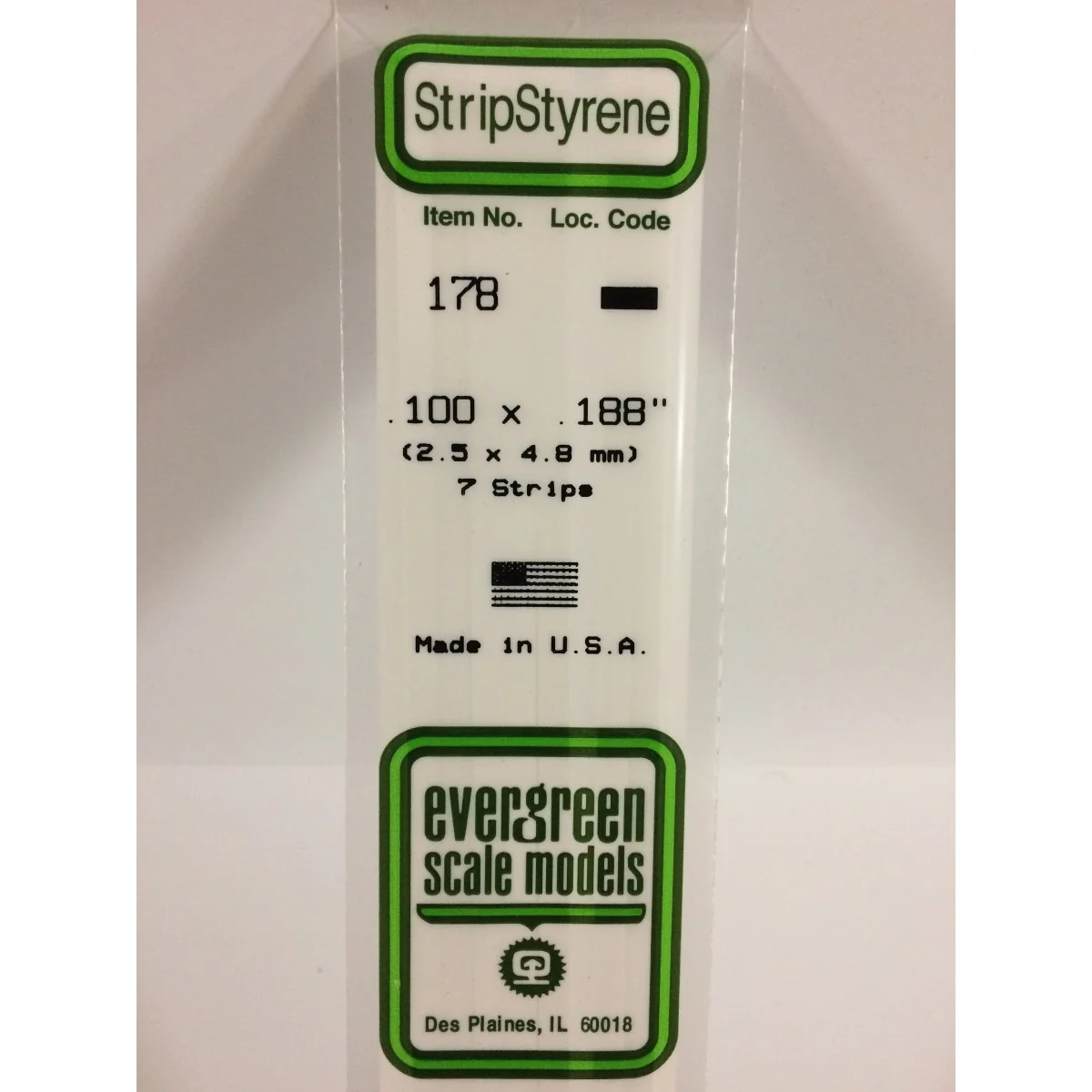 Baguette 2.5x4.8x350mm Ref : 178 - Evergreen Evergreen S1370178 - 1 Baguette 2.5x4.8x350mm Ref : 178 - Evergreen Evergreen S1370178 - 1