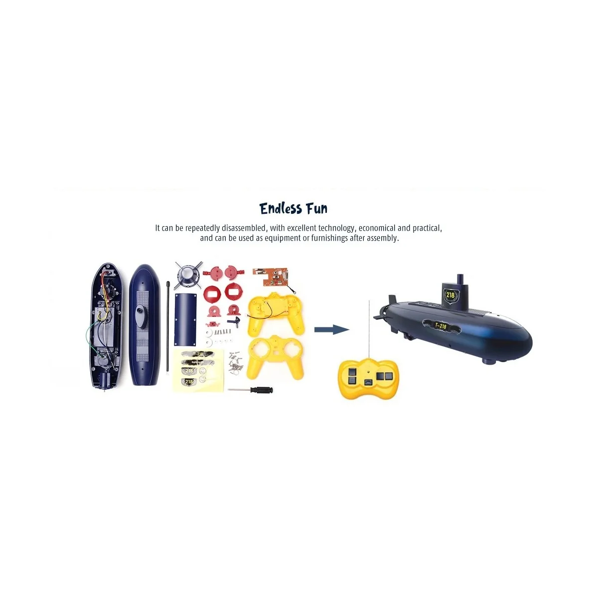 Radio-controlled submarine to build RTR  SUBMARINE - 4