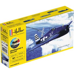 F6F Hellcat 1/72 Heller + colle et peintures Heller HEL-56272 - 1