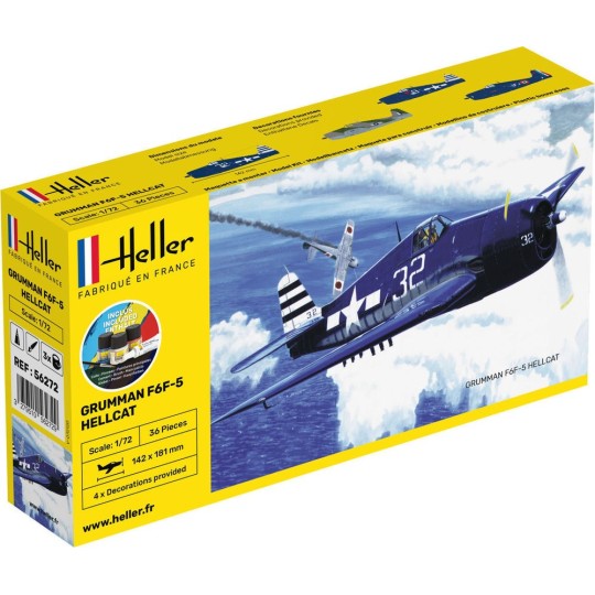 HEL-56272-F6F Hellcat 1/72 Heller + colle et peintures