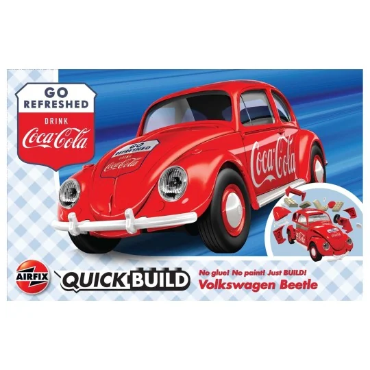 J6048-Volkswagen Beetle Coca-Cola - Quick Build Airfix