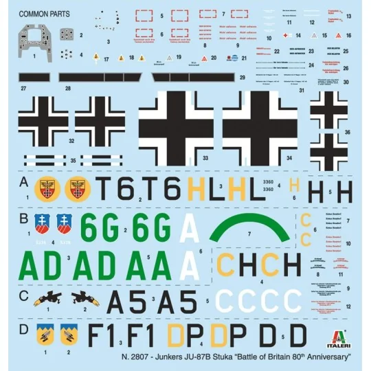 I2807-Junkers Ju87B Stuka Bat. England 1/48 Italeri