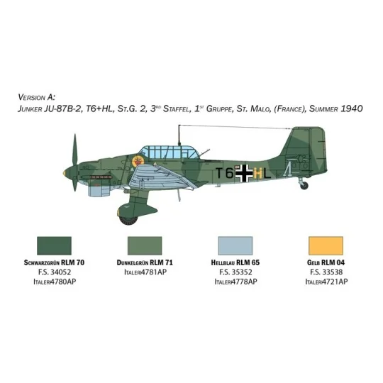 Junkers Ju87B Stuka Bat. England 1/48 Italeri Italeri I2807 - 4 I2807-Junkers Ju87B Stuka Bat. England 1/48 Italeri - I2807