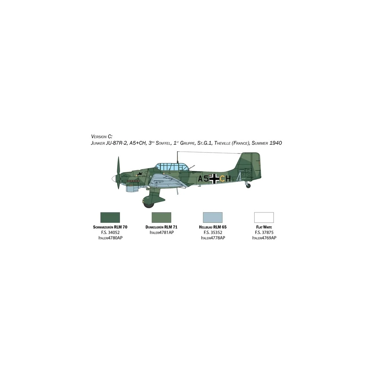 Junkers Ju87B Stuka Bat. England 1/48 Italeri Italeri I2807 - 6 Junkers Ju87B Stuka Bat. England 1/48 Italeri Italeri I2807 - 6