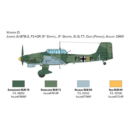 Junkers Ju87B Stuka Bat. England 1/48 Italeri Italeri I2807 - 7 I2807-Junkers Ju87B Stuka Bat. England 1/48 Italeri - I2807