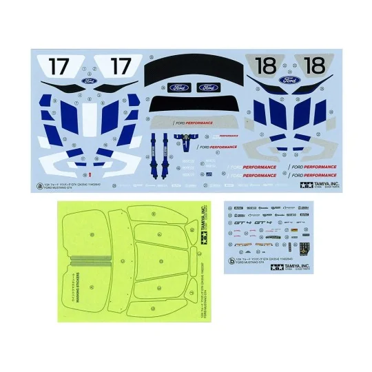 Ford Mustang GT4 1/24 Tamiya Tamiya 24354 - 9 24354-Ford Mustang GT4 1/24 Tamiya - 24354