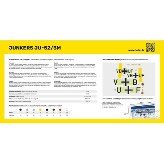 HEL-80380-Junkers Ju-52/3m 1/72 Heller