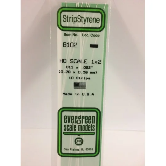 S1378102-HO rod 0.3x0.6x350mm Ref: 8102 - Evergreen - S1378102