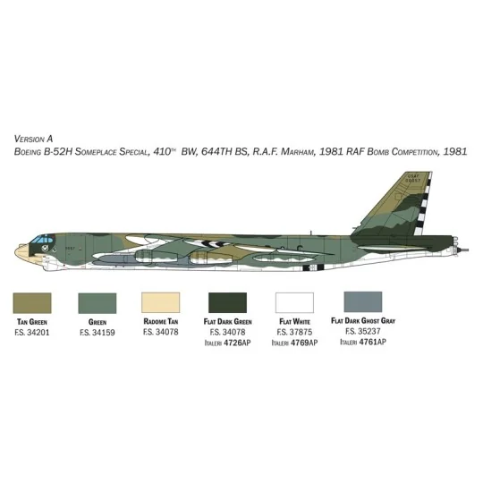 Aircraft B-52H Stratofortress 1:72 Italeri Italeri I1442 - 5 I1442-Aircraft B-52H Stratofortress 1:72 Italeri - I1442