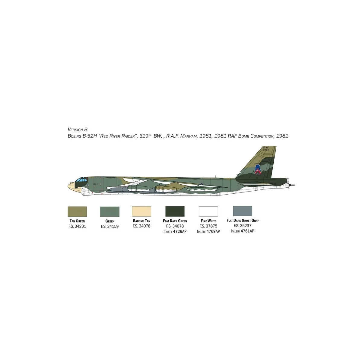 Aircraft B-52H Stratofortress 1:72 Italeri Italeri I1442 - 6 Aircraft B-52H Stratofortress 1:72 Italeri Italeri I1442 - 6