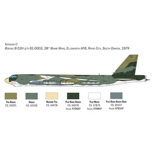 Aircraft B-52H Stratofortress 1:72 Italeri Italeri I1442 - 7 I1442-Aircraft B-52H Stratofortress 1:72 Italeri - I1442