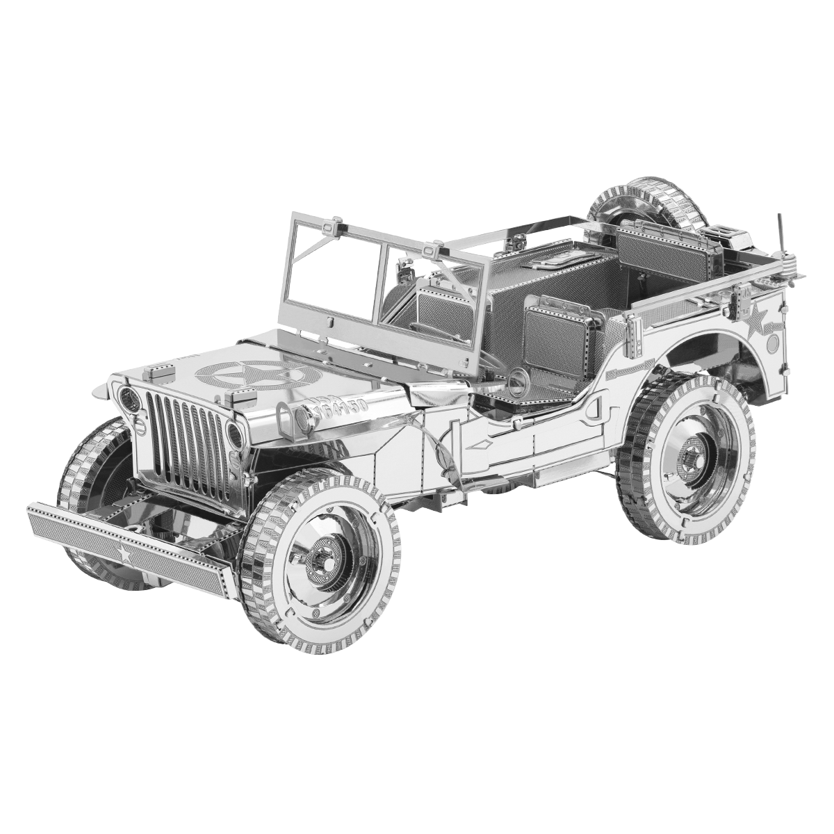 Iconx Willys Overland Metal Earth Jeep Military Vehicle Metal Earth ICX139 - 1