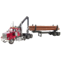 ICX136-Iconx Western Star 4900 Logging Truck with Metal Earth Trailer - ICX136