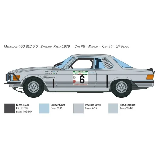 I3632-Mercedes 450 SLC Bandama Rally 1/24 Italeri - I3632