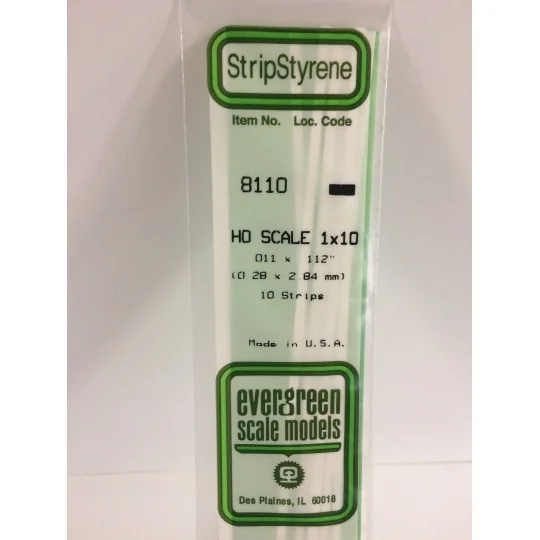 S1378110-Baguette HO 0.3x2.8x350mm Ref : 8110 - Evergreen - S1378110