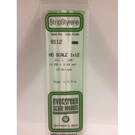 S1378112-HO rod 0.3x3.4x350mm Ref: 8112 - Evergreen - S1378112