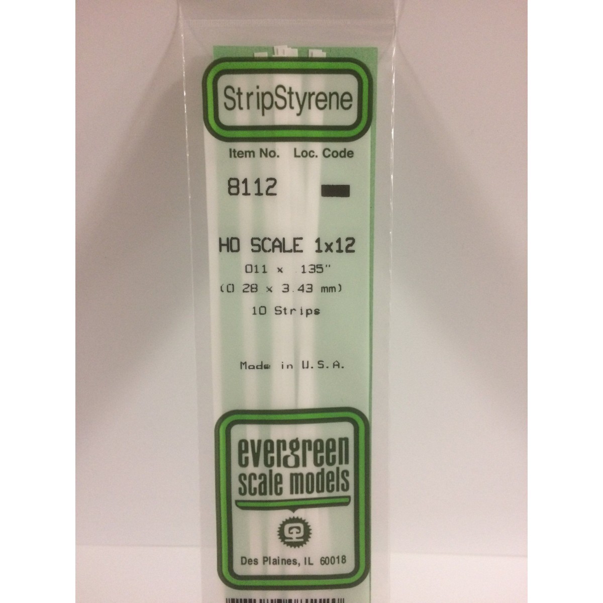 Wand HO 0.3x3.4x350mm Ref: 8112 - Evergreen - S1378112