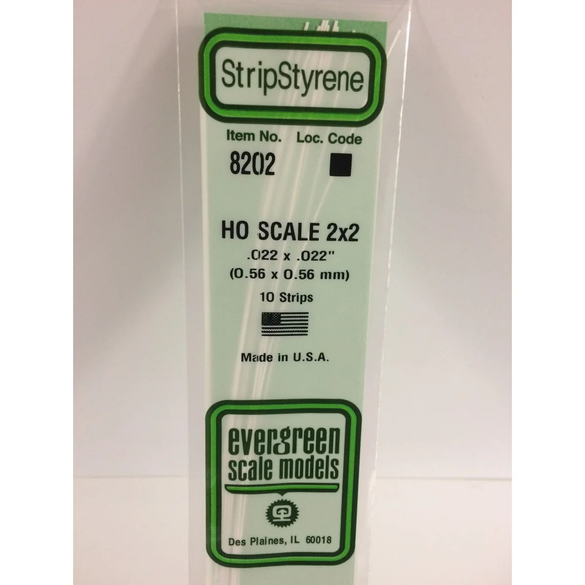 HO rod 0.6x0.6x350mm Ref: 8202 - Evergreen - S1378202 - S1378202