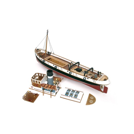 61001-Bateau Ulises RC 1/30 kit construction bois OcCre