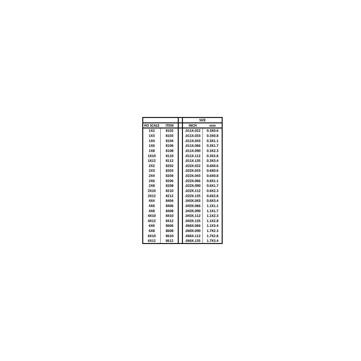 Wand HO 0.6x0.8x350mm Ref: 8203 - Evergreen - S1378203 Wand HO 0.6x0.8x350mm Ref: 8203 - Evergreen - S1378203