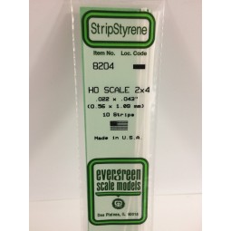 Baguette HO 0.6x1.1x350mm Ref : 8204 - Evergreen Evergreen S1378204 - 1