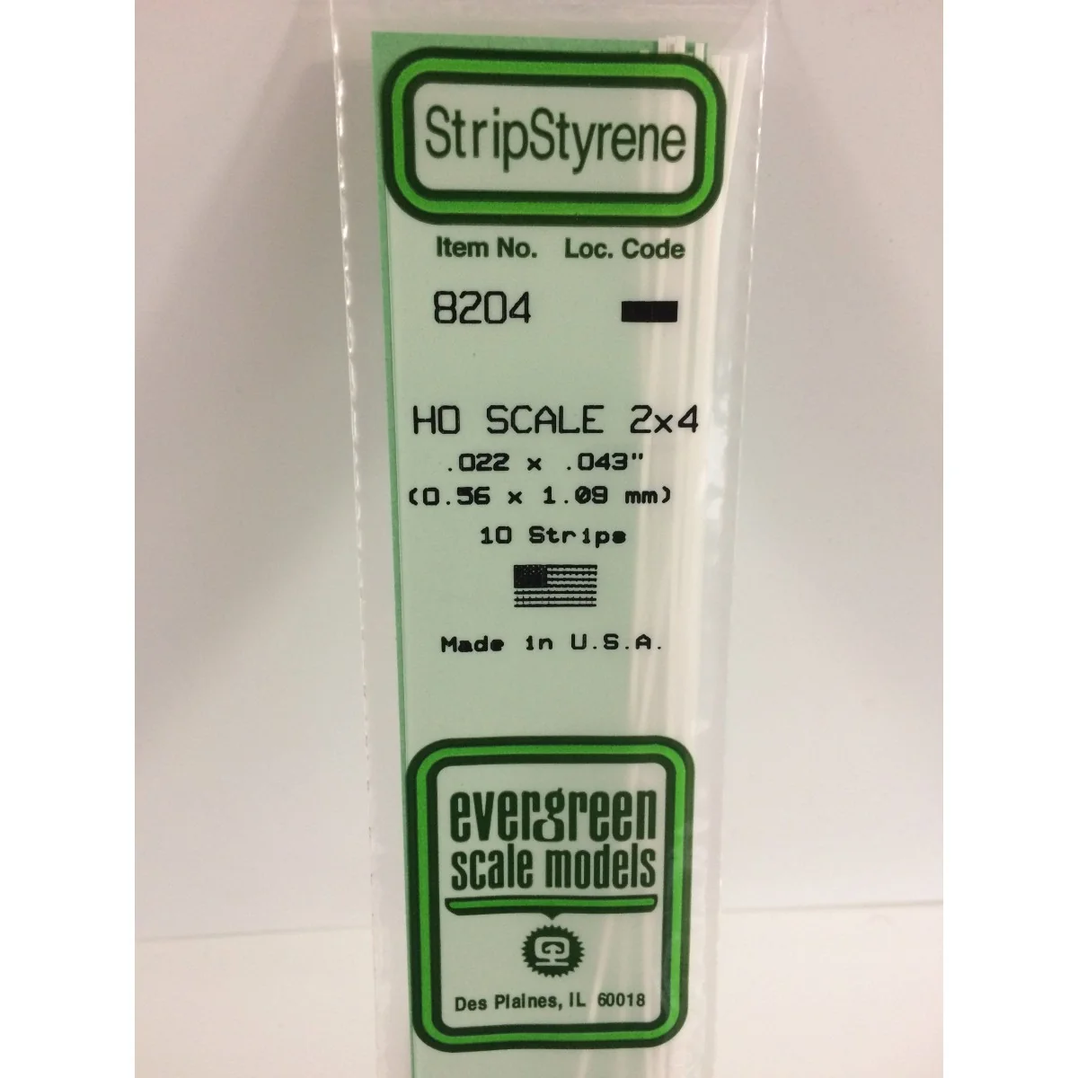 Baguette HO 0.6x1.1x350mm Ref : 8204 - Evergreen Evergreen S1378204 - 1 Baguette HO 0.6x1.1x350mm Ref : 8204 - Evergreen Evergreen S1378204 - 1