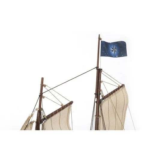 12007-Polaris 1/50 boat with Ochre wood construction kit