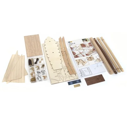 Polaris 1/50 boat with Ochre wood construction kit OcCre 12007 - 14 12007-Polaris 1/50 boat with Ochre wood construction kit - 12007