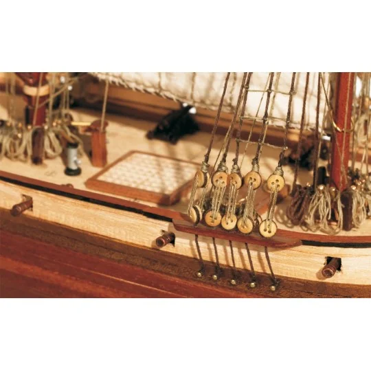 12500-Boat Goelette Albatros 1/100 Kit Construction Wood OcCre