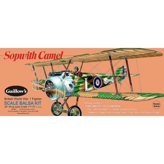 Sopwith Camel Guillow's Guillow's S0280801 - 1 S0280801-Sopwith Camel Guillow's - S0280801