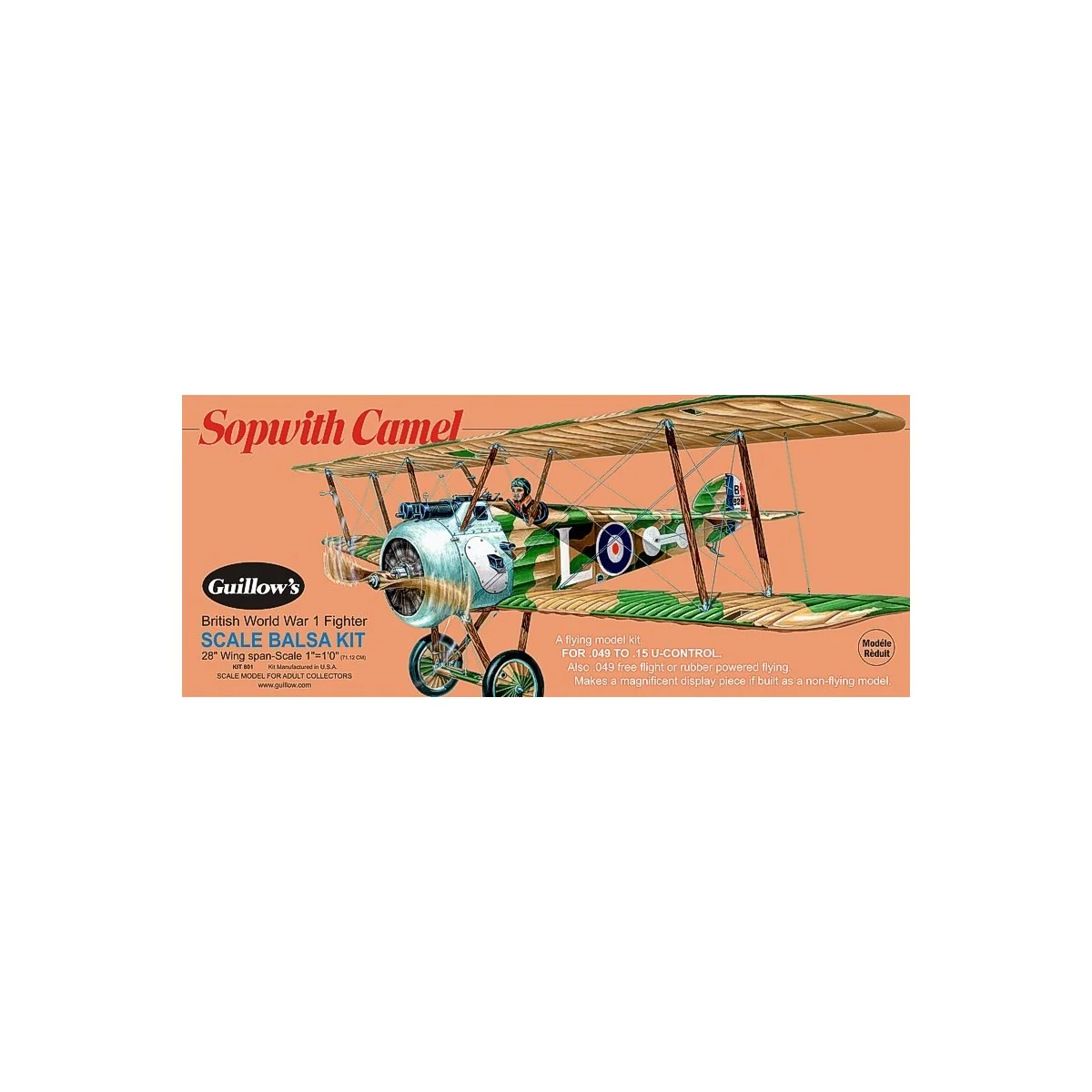 Sopwith Camel Guillow's Guillow's S0280801 - 1 Sopwith Camel Guillow's Guillow's S0280801 - 1