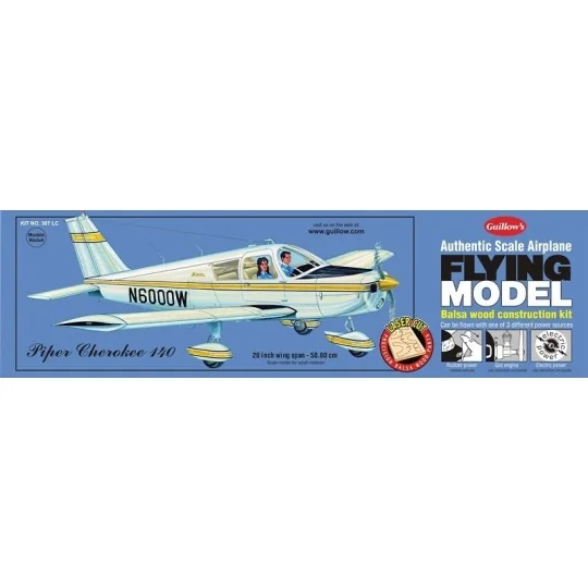 Piper Cherokee 140 Guillow's Guillow's S0280307 - 1 S0280307-Piper Cherokee 140 Guillow's - S0280307